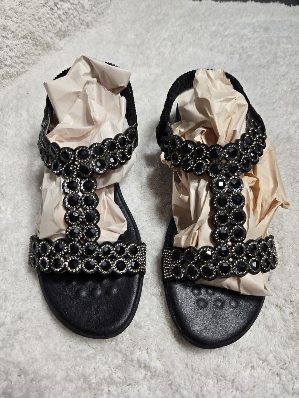 Patrizia Peaberry Sandals Women’s Size 7.5 Black Studded